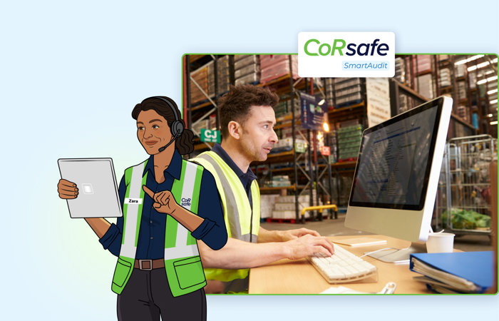 a man and woman working at a computer